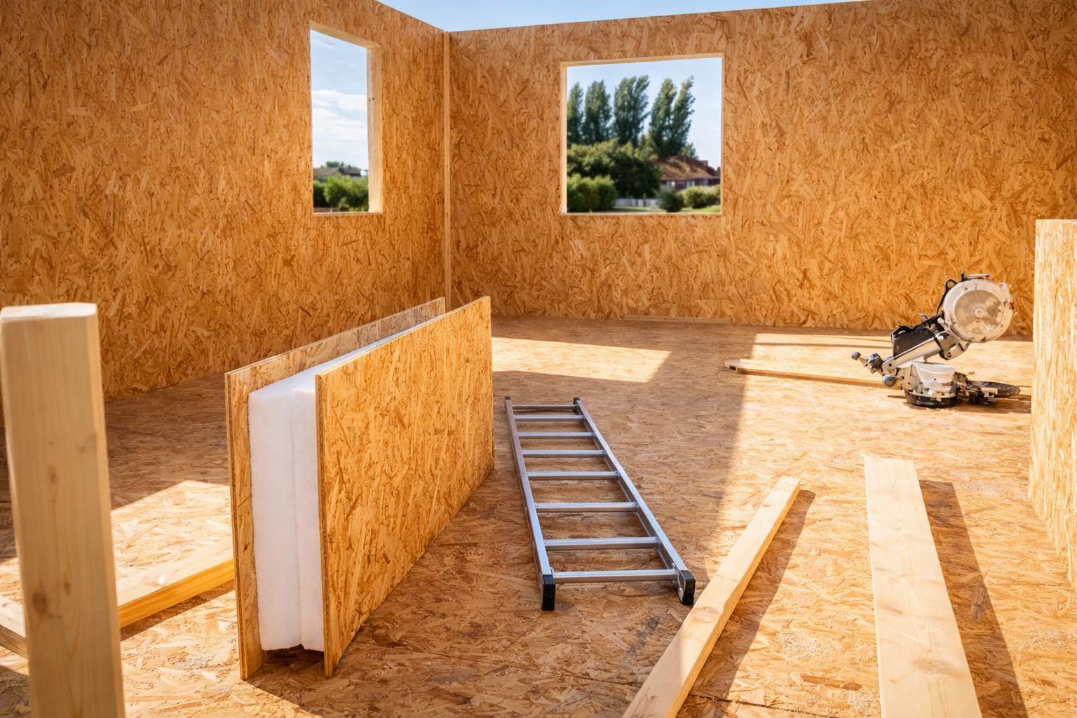 Применение СИП-панелей ОСП на объекте